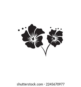 flower icon abstract vector design illustration