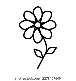 flower icon, beautiful vector, summer illustration