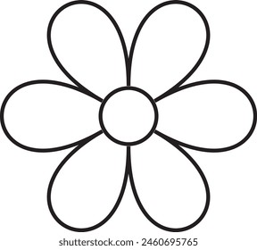 Flower icon. Black color flower shape icon