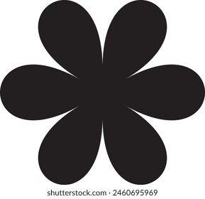 Flower icon. Black color flower shape icon