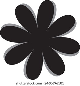 Flower icon. Black color flower shape icon