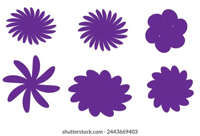 Blumensymbol. Schwarze lineare Blumen Icons Sammlung. Einfaches Vektor-Blumen-Symbol. Blumensymbole werden isoliert gesetzt.