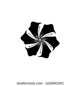 Flower icon black white background vector logo design  elegant monochrome floral emblem with minimal lines and petal shapes, perfect for beauty brand, fashion label, organic product, or modern botani