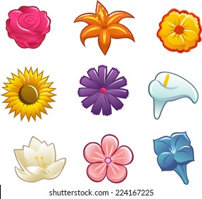 flower icon cartoon