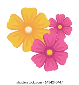 flower icon cartoon isolated vector illustration graphic design
