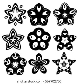 Flower icon collection set - vector illustration
