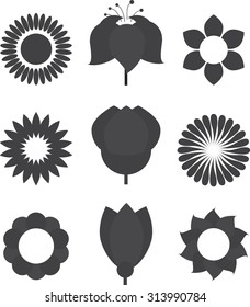 Flower icon collection - vector illustration 