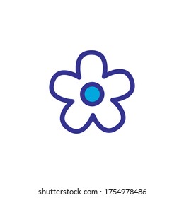 flower icon color style design