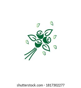 Ilustración de diseño vectorial de color de icono de flor