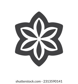 Flower Icon, Daisy Symbol, Floral Logo, Garden Silhouette, Blossom Pictogram, Flowers Icon in Minimal Style, Vector Illustration