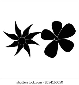 decoración de iconos de flores sólido