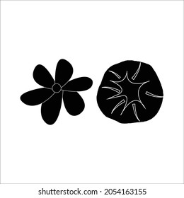 flower icon decoration bundling solid