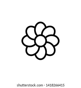 Flower icon design concept, editable stroke