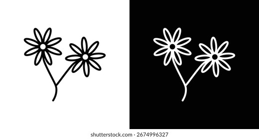 Flower icon design elements for graphic designs. Vector icons