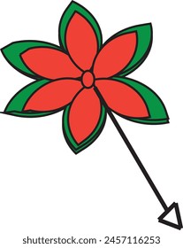 icono de flor diseño forma eps