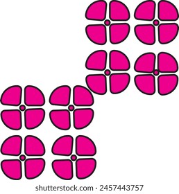 flower icon design shap eps