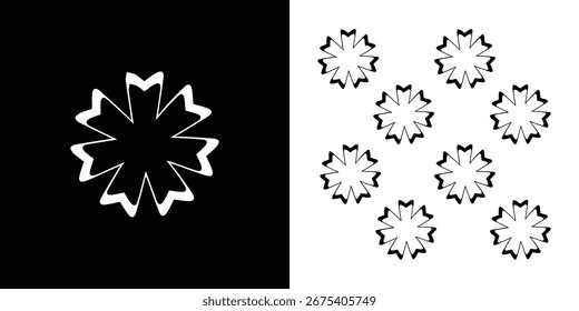 Design de ícone de flor. Modelo de flor para etiqueta, rótulo, etiqueta e logotipo