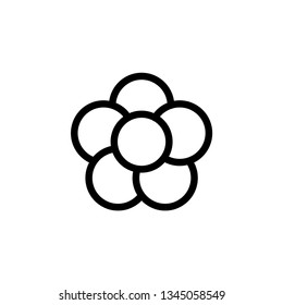 Flower icon design template vector isolated illustration