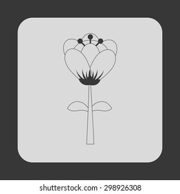 flower icon design, vector illustration eps10 graphic 