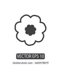 Flower Icon Design, Vector Template