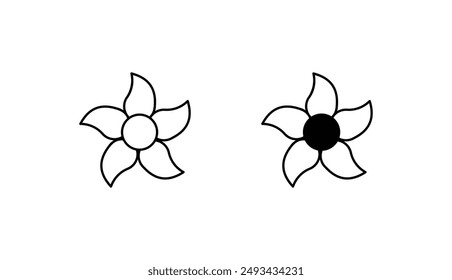 Flower icon design with white background stock illustration