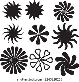 flower icon different style flower icon