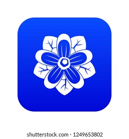 Flower Icon Digital Blue Any Design Stock Vector Royalty Free 1249653802