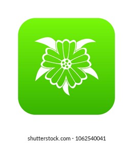 Flower icon digital green for any design isolated on white vector illustration