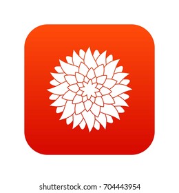 Flower icon digital red for any design isolated on white vector illustration