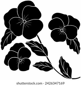 flower icon or dogwood logo of leaf illustration fruit for nature with natural silhouette and branch shape garden as cornus to fruit tree vector plant background berry art ripe of bush cornaceae svg