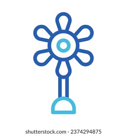 Flower icon duocolor blue colour easter illustration vector element and symbol perfect.