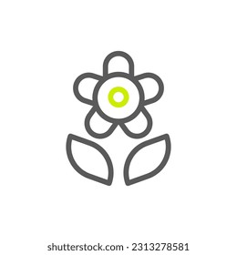 Flower icon duocolor green grey colour mother day illustration vector element and symbol perfect.