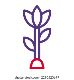 flower icon duocolor red purple colour easter illustration vector element and symbol perfect. Icon sign from modern collection for web.