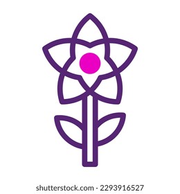 flower icon duotone pink purple colour mother day illustration vector element and symbol perfect.