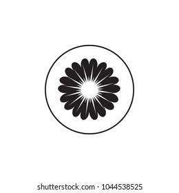 flower icon. Element of flower in a circle icon. Premium quality graphic design. Signs and symbols collection icon for websites, web design, mobile app on white background