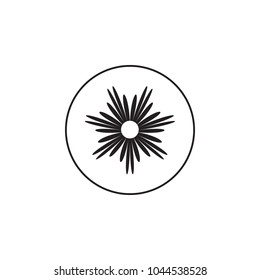 flower icon. Element of flower in a circle icon. Premium quality graphic design. Signs and symbols collection icon for websites, web design, mobile app on white background