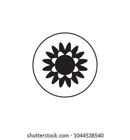 flower icon. Element of flower in a circle icon. Premium quality graphic design. Signs and symbols collection icon for websites, web design, mobile app on white background
