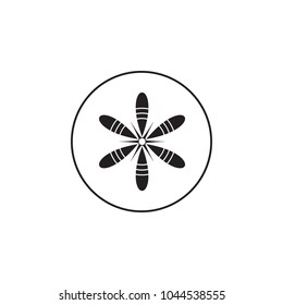 flower icon. Element of flower in a circle icon. Premium quality graphic design. Signs and symbols collection icon for websites, web design, mobile app on white background