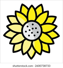 Flower Icon Element For Design