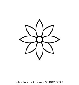 flower icon. Element for mobile concept and web apps. Thin line  icon for website design and development, app development. Premium icon on white background on white background