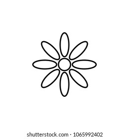 flower icon. Element of simple icon for websites, web design, mobile app, info graphics. Thin line icon for website design and development, app development on white background