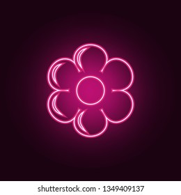 flower icon. Elements of Ecology in neon style icons. Simple icon for websites, web design, mobile app, info graphics