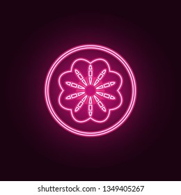 flower icon. Elements of Flower in neon style icons. Simple icon for websites, web design, mobile app, info graphics