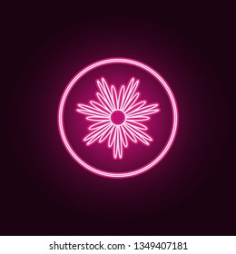 flower icon. Elements of Flower in neon style icons. Simple icon for websites, web design, mobile app, info graphics