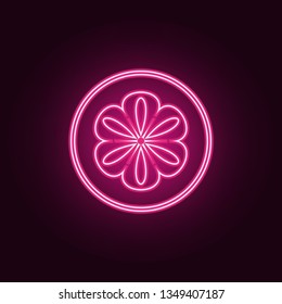 flower icon. Elements of Flower in neon style icons. Simple icon for websites, web design, mobile app, info graphics