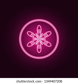 flower icon. Elements of Flower in neon style icons. Simple icon for websites, web design, mobile app, info graphics