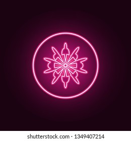 flower icon. Elements of Flower in neon style icons. Simple icon for websites, web design, mobile app, info graphics
