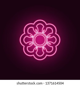 flower icon. Elements of Web in neon style icons. Simple icon for websites, web design, mobile app, info graphics