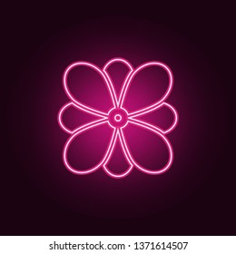 flower icon. Elements of Web in neon style icons. Simple icon for websites, web design, mobile app, info graphics