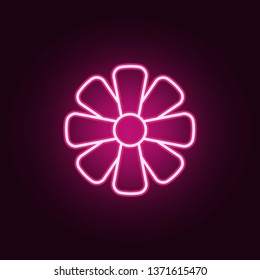 flower icon. Elements of Web in neon style icons. Simple icon for websites, web design, mobile app, info graphics
